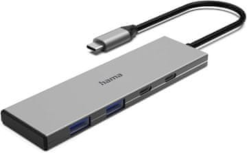 Hama Hama USB-C 4-portno čvorište, 10 Gbps, aluminijsko kućište