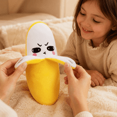 JOJOY® Glazbena plišana igračka voće, interaktivna igračka sa senzorima dodira, svjetlosni efekti, 15+ zvukova, 22 × 12 × 18 cm | FRUITMELLO Banana