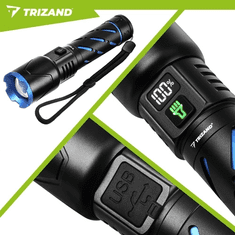 Trizand Zoom LED ručna punjiva svjetiljka, 800 lm, 5000 mAh (00026950)