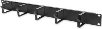 Digitus DIGITUS DN-97 Organizator Kabel - 1HE, 19" mrežni ormar, 5 vodilica, crni