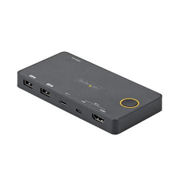 Startech StarTech 2-portni hibridni USB-C i HDMI KVM prekidač, 4K 60Hz, napajanje preko USB-a