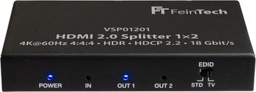 slomart FeinTech VSP01201 HDMI 2.0 razdjelnik 1:2 - Ultra-HD 4K@60Hz HDR