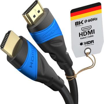 slomart KabelDirekt 8K & 4K HDMI kabel, 1m - Flexcore