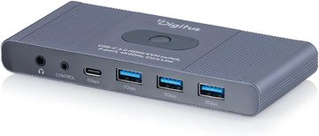 Digitus DIGITUS KVM HDMI USB-C 3.0 prekidač, 2-portni, 4K60Hz