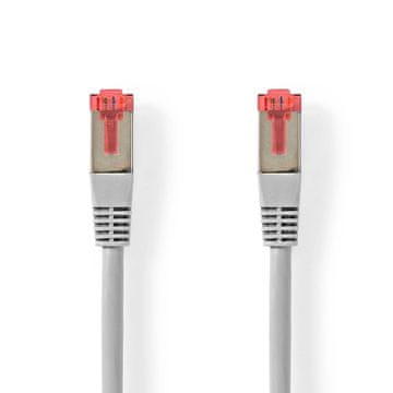 Nedis Mrežni kabel CAT6 RJ45 muški RJ45 muški SF UTP 0 25 m Okrugli PVC Sivi Etiket
