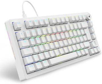 Sharkoon Sharkoon Skiller SGK25 RGB Gaming tipkovnica, 75% layout, bijela