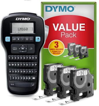 Dymo DYMO LabelManager 160 set za etiketiranje, QWERTZ, 3 trake