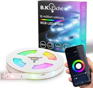 B.K. Licht B.K.Licht Wifi RGBIC LED traka 10m, App, Music Sensor