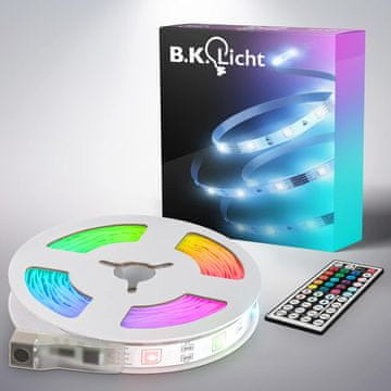 B.K. Licht B.K.Licht USB LED traka 5m, RGB, prigušiva, samoljepljiva