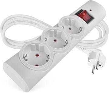 EMOS EMOS razdjelnik 3 utičnice, LED, 1.5m kabel, kutne utičnice