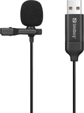 Sandberg Sandberg Streamer USB Clip mikrofon, višenamjenski lavalier
