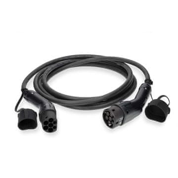 Nedis Kabel za električna vozila Kabel tipa 2 32 A 22000 W 3 faze 5 00 m Crni Poklon kutija