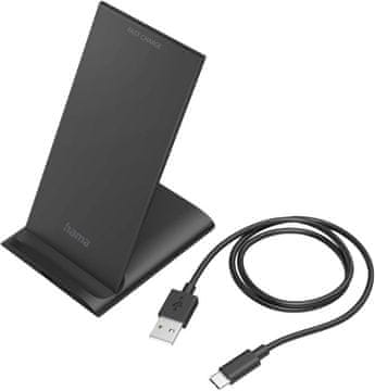 Hama Hama QI-FC10S bežični brzi punjač (10W, USB-C kabel)