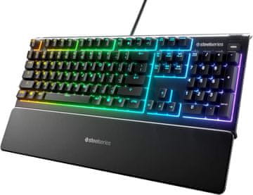 SteelSeries SteelSeries Apex 3 Gaming tipkovnica, RGB, magnetski naslon za zapešće