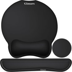 slomart Gimars Set od 3 komada Gel podloga za zapešće za tipkovnicu i miš - XL
