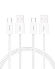 Belkin Belkin 2 kom USB-A na USB-C kabel, 1.5m, 15W, pleteni