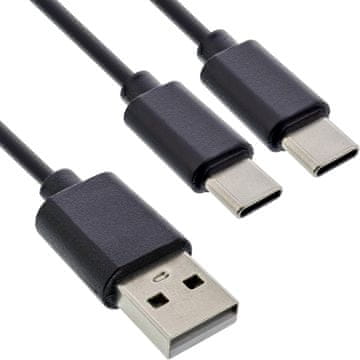 slomart InLine Y-kabel USB-A na 2x USB-C, 2m