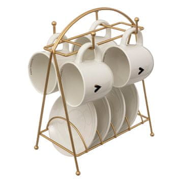 Secret de Gourmet Komplet 4 šalica na stalku floral
