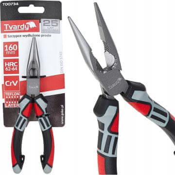 Tvardy Duga ravna kliješta 160mm CrV Tvardy T00734