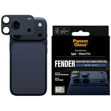 PanzerGlass Fender zaštitna folija za kameru od kaljenog stakla za iPhone 17 Pro plava