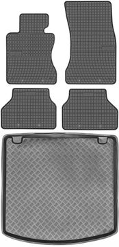 BMW 5 E61 Karavan od 2003. do 2010. SET - gumene autotepihe + prostirka za prtljažnik