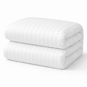 Darymex Navlaka za poplun 220x200 bijela POLJSKA PAMUK hotelska posteljina pruge 2 cm