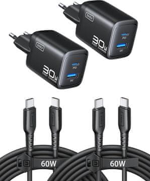 INIU INIU 30W USB C GaN brzi punjač s 1.5m kabelom