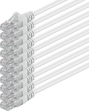 slomart 10x 0,5m CAT6 Ethernet LAN kabel 1000 Mbit/s - bijeli