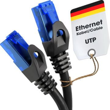 slomart KabelDirekt LAN/mrežni kabel 15m Gigabit RJ45 - crna