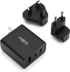 Ansmann ANSMANN Univerzalni putni punjač (USB-C, USB-A) za mobilne uređaje