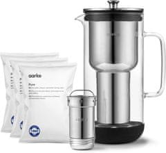 AARKE Aarke Purifier vrč za filtriranje vode, 2.4 L - staklo/čelik + 3 Pure filtera