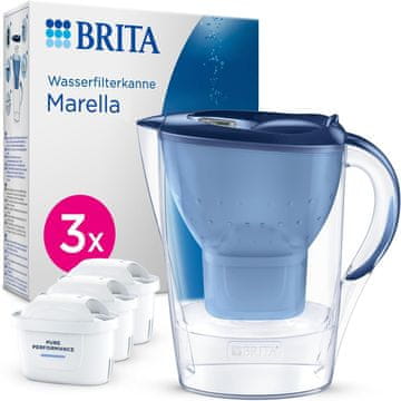 Brita BRITA Marella filter za vodu s 3x Pure Performance uloška