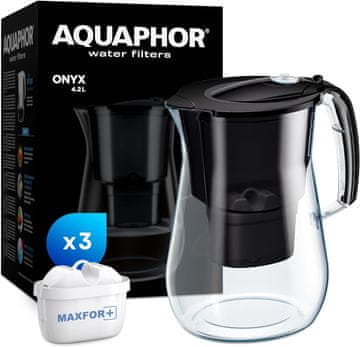Aquaphor AQUAPHOR Onyx filter za vodu 4,2L crni s 3x MAXFOR+ uloška