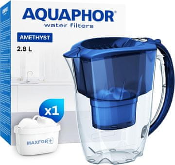 Aquaphor AQUAPHOR Ametist vrč za filtriranje vode 2,8L s MAXFOR+ filterom - kobaltno plavi