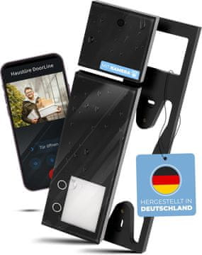 slomart DOORLINE Slim DECT + Cam Bundle video portafon - crni