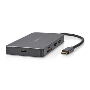 Northix USB višeportni adapter USB 3 2 Gen 1 USB C muški Micro SD RJ45 ženski SD USB C ženski 2x HDMI 2x USB A ženski 5 Gbps 0 20 m Okrugli Pozlaćeni PVC Antracit Kutija