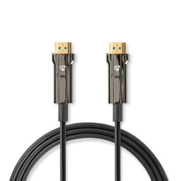 Northix Aktivni optički HDMI kabel ultra velike brzine s Ethernetom HDMI priključak HDMI priključak 8K 60Hz 48 Gbps 15 0 m Okrugli PVC Crni Poklon kutija