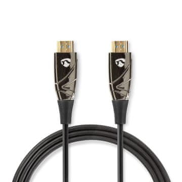Northix Aktivni optički HDMI kabel velike brzine s Ethernetom HDMI priključak HDMI priključak 4K 60Hz 18 Gbps 20 0 m Okrugli PVC Crni Poklon kutija