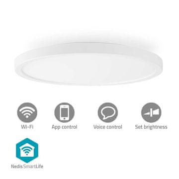 Nedis SmartLife stropna svjetiljka Wi Fi RGB Toplo do hladno bijela Okrugla Promjer 290 mm 1800 lm 2700 6500 K IP20 Energetska klasa F Android IOS