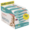 Pampers Sensitive Baby maramice za bebe, 15 pakiranja = 1.200 komada