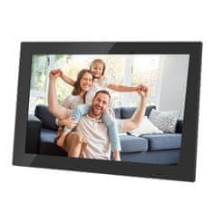Agfaphoto APF1000WIFIGLBK digitalni foto okvir, 25,65 cm, Wi-Fi, staklo, crn