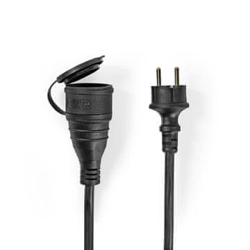 Nedis Produžni kabel M F Tip F CEE 7 7 Uzemljeni kontakt 20 0 m 3680 W 250 V AC 50 60 Hz Vrsta uzemljenja Bočni kontakt Kut utičnice 90 IP44 H07RN F 3G1 5