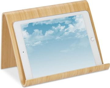 slomart Relaxdays Drveni stalak za tablet/knjigu, natur