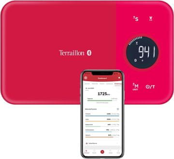 Terraillon Terraillon pametna kuhinjska vaga, poveziva sa pametnim telefonom, LCD