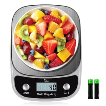 slomart himaly profesionalna kuhinjska vaga - 10 kg, nehrđajući čelik, LCD