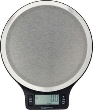 Amazon Amazon Basics digitalna kuhinjska vaga - 11 lbs (5 kg), nehrđajući čelik, crna