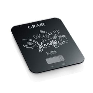 GRAEF GRAEF KS202 digitalna kuhinjska vaga, crna, staklena površina, 5 kg