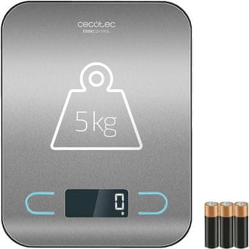 Cecotec CECOTEC CookControl Kuhinjska vaga - Inox, ultra tanka, protiv otisaka prstiju