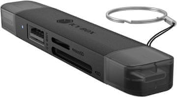 IcyBox ICY BOX 3-u-1 čitač kartica USB-C/A + USB-A port