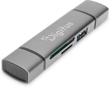 Digitus DIGITUS čitač kartica s USB Hubom - SD i Micro-SD kartice